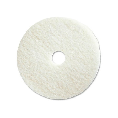 Genuine Joe 17" White Polishing Floor Pad - 5/carton - Fiber - White (gjo-90517)