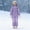 Purple, variant on Kctiaxy Toddler Snow Suits Girls Boys Winter Warm Snowsuit Outdoor Thickened Hooded Waterproof Windproof Ski Suits
