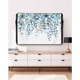 thumbnail image 3 of Outdoor TV Cover 48 to 50 Inch Weatherproof, Blue Eucalyptus Leaf Waterproof TV Screen Protector for Outside Decor with Zipper and Pocket 48"L x 30"H , Botanical Winter Floral White, 3 of 7