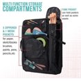 thumbnail image 2 of Black Nylon Art Supplies Portfolio Carry Backpack Bag 19x26 Inches Durable Design for Artists and Students, 2 of 5