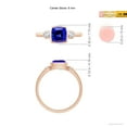 thumbnail image 4 of Angara Natural 1.05 Ct. Tanzanite with Diamond Classic Ring in 14K Rose Gold for Women (Ring Size: 3), 4 of 9