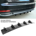 thumbnail image 6 of Rear Lip Diffuser, Lip Diffuser Rear Carbon Fiber 5 Fin Spoiler Shark Fin Car Fit Most Fit Most Vehicle Huiop Universal Abs Carbon, 6 of 7