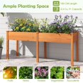 thumbnail image 5 of Resenkos Patio Planting Bed, Raised Garden Bed,Fir Wood Outdoor Raised Garden Bed with Divider Panel and Drainage Holes-Yellow, 5 of 8