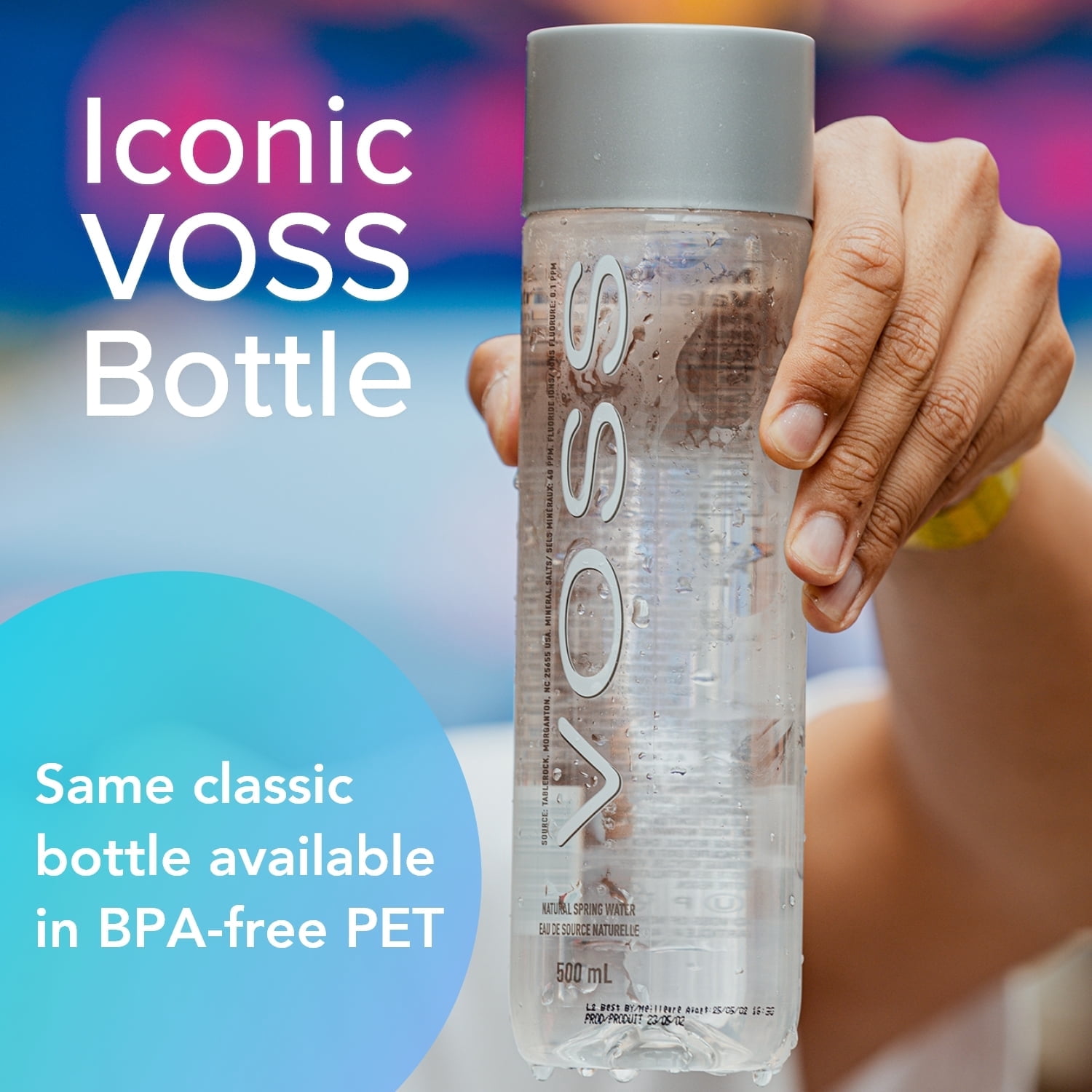 VOSS Water Still 500 mL / 16.9 oz PET 6 Pack