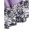 thumbnail image 4 of Camiseta con Panel de Encaje de Talla Extra Rosegal  Mangas largas de talla grande, 4 of 5