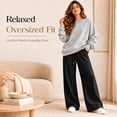 thumbnail image 5 of 3 Pack Women’s Oversized Crew Neck Sweatshirts – Fleece Lined Bulk Wholesale Pullover Sweaters for Charities & Events –Gray-L, 5 of 8