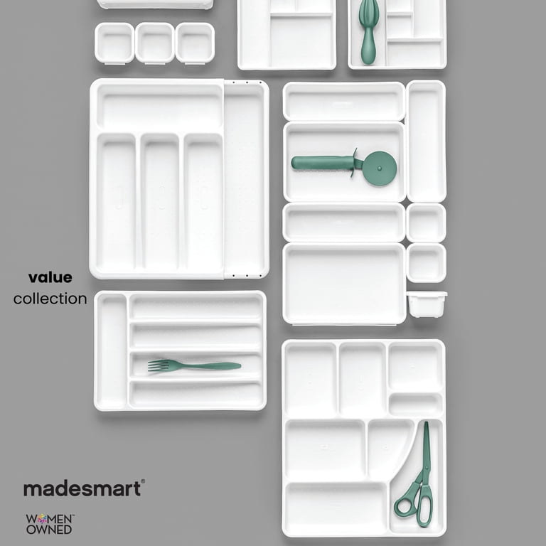Madesmart 12-Compartment Junk Drawer Organizer, White photo 7