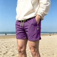 thumbnail image 2 of XFeng Men's 2 in 1 Swim Trunks, Print Board Shorts with Compression Liner, Quick Dry Beach Swim Shorts with Pockets, 2 of 4