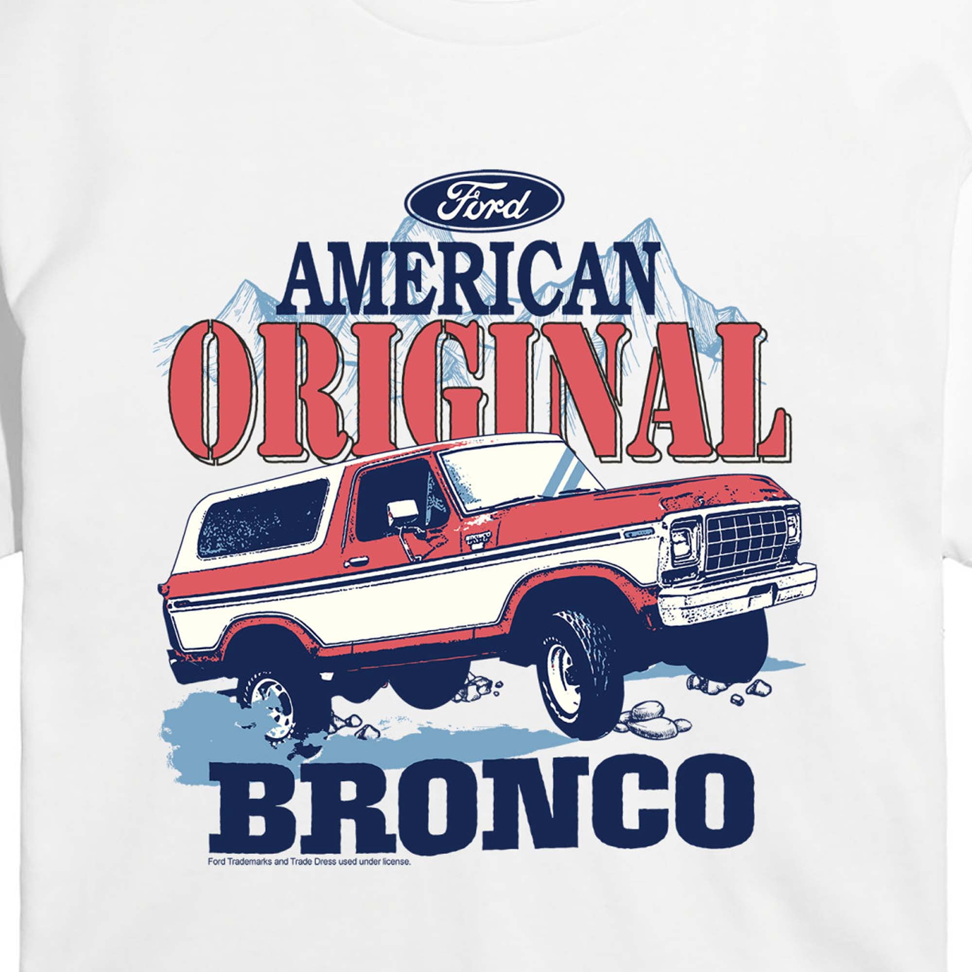 Ford - American Original Bronco - Juniors Cropped Graphic T-Shirt