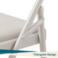 thumbnail image 4 of Senfot Folding Chairs, Heavy Duty Metal Folding Chair with Soft Cushion and Back,Linen Padded Foldable Chair, , Upholstered Chair for Home Office Party Beige 2pcs, 4 of 6