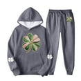thumbnail image 2 of Yuyuzo Womens Sweatsuits St Patricks Day 2 Piece Outfits Lightweight Cute Printed Hoodies Sweatpants Tracksuits, 2 of 5