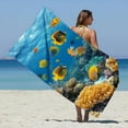 thumbnail image 5 of Beach Towels $15 & under. Sentuca Summer Beach Towels for Kids, Lightweight Hawaiian Bath Towel 29 x 59 Inch, 5 of 8