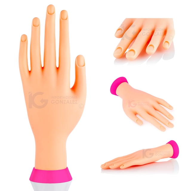 Mano De Practica Uñas Flexible Acrílico Decoración Gelish Belié Flexible