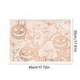 thumbnail image 3 of Boovnll Halloween Placemats, 12x18" Hollow Pumpkin Place Mats Heat-Proof Washable Wipeable Placemats for Holiday, Kitchen, Dining Table, Party Decor Supplies, Halloween Decorations, 3 of 6