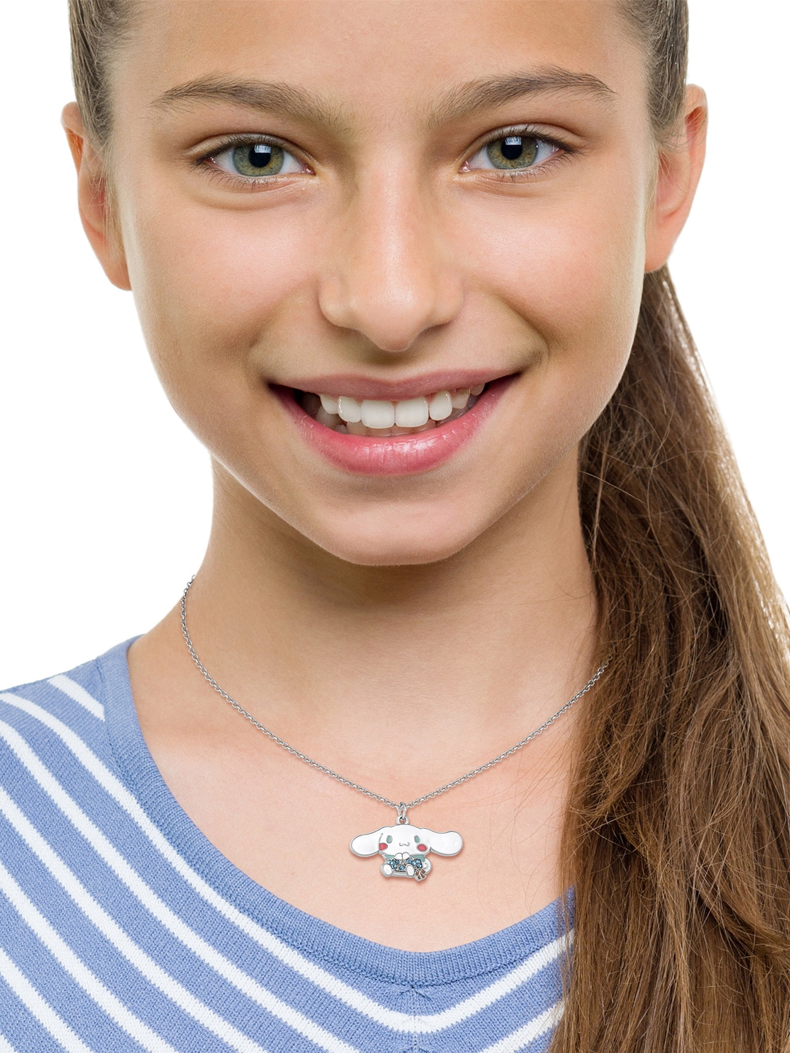 Sanrio Girls/Tween Cinnamoroll Pendant, 16" Chain + 3" Extender