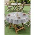 thumbnail image 4 of Outdoor Tablecloth with Umbrella Hole for Patio/Picnic/Party/Camping, Vintage Slate Gray Starfish Waterproof Table Cloth Round Cover Washable, Summer Coastal Beach Marine (Dia 54"), 4 of 9