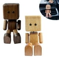 thumbnail image 2 of Cute Solid-Wood Leg-shaking Robot Figurine Car Mounted Aromatherapy Accessory-D, 2 of 11