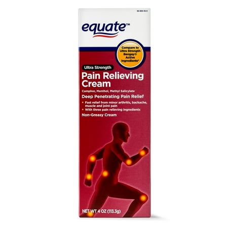 Equate Ultra Strength Pain Relief Cream, 4 Oz