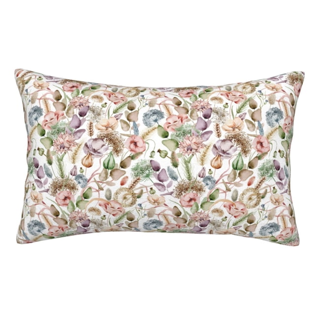Fotbe Floral Funda de Almohada Decorativa Estilo Occidental, Lujo en Algodón, Fundas para Almohadas King, Cojín Estampado para Decoración del Hogar-16"x24"