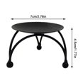 thumbnail image 5 of kjfeif 1/2/3PCS Geometric Round Wrought Iron Candle Holder Candle Holder Gift Dinner Table Decoration Round Trays Desktop Decoration Ornament, Black, 5 of 7