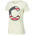 thumbnail image 2 of Women's New Era Cream Chicago Cubs Vintage T-Shirt, 2 of 3