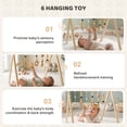 thumbnail image 4 of Jolie Vallee Wooden Baby Play Gym , Foldable Baby Play Gym Frame Activity Gym Hanging Bar with 6 Gym Baby Toys for Newborn Baby,Natural, 4 of 9