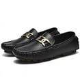 thumbnail image 3 of Men's Casual Loafers Slip On Leather Shoes Comfortable Lightweight Driving Shoes Male Moccasins Classic Penny Loafer Flats Boat Shoes Outdoor Walking Shoes, 3 of 16