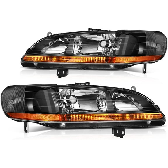 ECCPP Headlights Assembly For Honda For For Accord 1998-2002 Driver and Passenger Side
