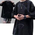 thumbnail image 4 of Camiseta Suelta Media Manga Cuello Redondo Estampado De Moda Casual Verano Top para Hombres Mujeres, 4 of 8