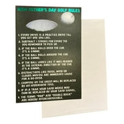 Father's Day Greeting Card - New Father's Day Golf Rules1. Every drive is a ...