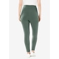 thumbnail image 2 of Woman Within Plus Size Petite Stretch-Cotton Knit Pull-On Leggings, 2 of 6