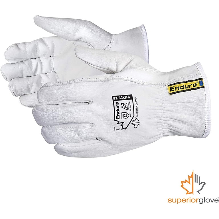 Superior Goatskin Leather Work Gloves – Kevlar Lined Cut