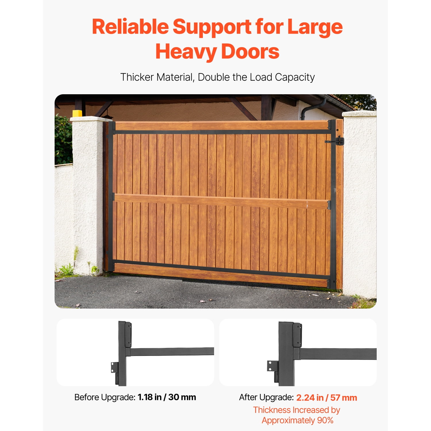 KFFKFF Safety Gate Extensions & Kits 36.02–60 in (adjustable width) × 2.24 in × 65 in Black