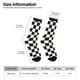 thumbnail image 2 of Balery Black and White Checkerboard Calcetas Largas con Estampado para Hombre y Mujer – Suaves y Transpirables, Talla Única (US 5-11), 2 of 6