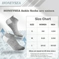 thumbnail image 7 of Honeysea 6 Pairs Striped Mens Socks, Running Socks Ankle Socks for Women Socks Low Cut Compression Socks with Arch Support, 7 of 7