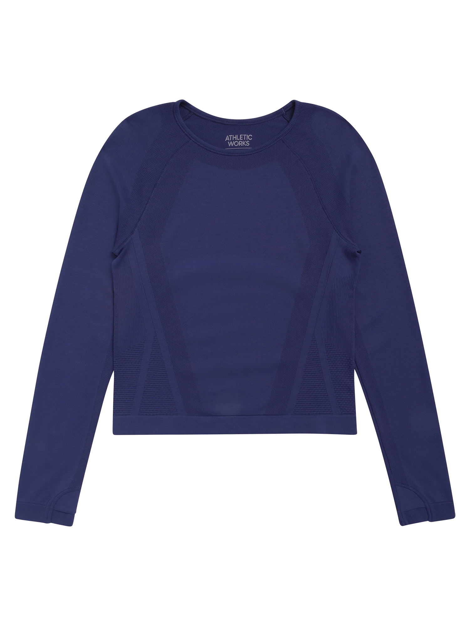 Athletic Works Girl's Active Long Sleeve Seamless Tee, 2-Pack, Sizes 4-18