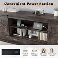 thumbnail image 4 of Amerlife 44" H Farmhouse Queen Bed Frame with Barn Door Storage Headboard & Charging Station, Black, 4 of 9
