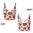 thumbnail image 5 of Lsque Hand Drawn Tomatoes Printed Women'S Sports Bra, Compression, Moisture Wicking, High-Impact Sports Bra For Women,Supportive sports bra-Large, 5 of 9