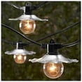 thumbnail image 2 of String Light Company Café 35-Ft Outdoor Commercial String Lights With 7 Sockets And Galvanized Shades, 14 Gauge Black Cord, 2 of 3