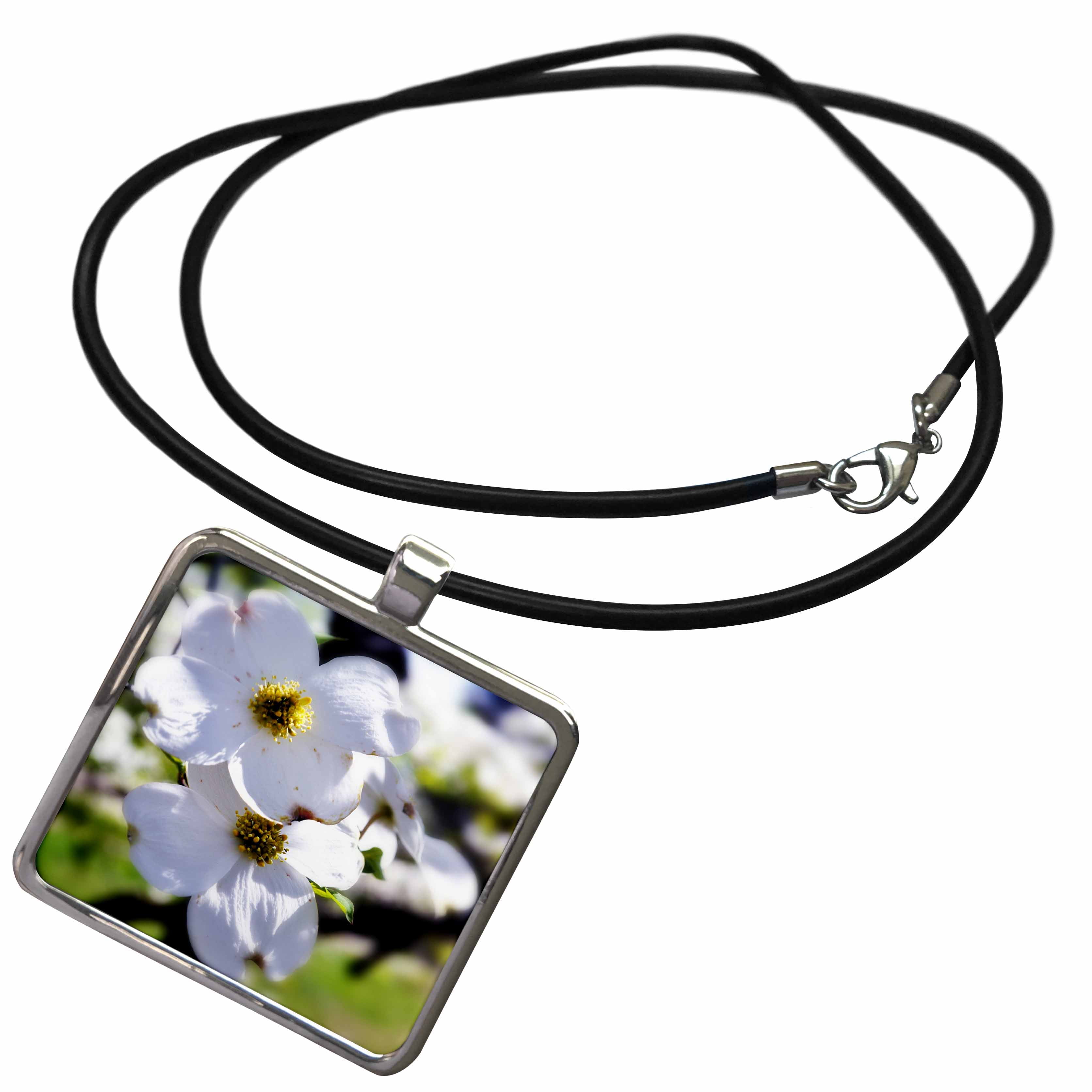 Dogwood Flower Tree Blossom 925 Solid Sterling Silver Pendant Necklace 16" 18" 