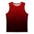 thumbnail image 5 of QTOCIO Summer Girls Tank Top, Toddler Girl Clothes, Toddler Kids Boys And Girls Fashion Cute Gradient Print Soft Sleeveless Bottom Camisole, Red, 14 Years, 5 of 6