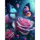 thumbnail image 1 of 30 x 40 cm, pintura de mariposa de diamante, pintura de diamante, bordado, pintura de diamante, lienzo, pintura 5d, niño, adulto, lote de diamantes de imitación, rompecabezas, dibujo, decoración de pa, 1 of 5