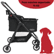thumbnail image 5 of Carriola para Mascotas Cochecito para Perros y Gatos Pequeños - Medianos Transportadora Extraíble Ligera y Plegable con Freno - Negro, 5 of 7