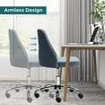 thumbnail image 4 of Armless Office Chair Cute Desk Chair, Modern Fabric Home Office Desk Chairs with Wheels Adjustable Swivel Task Computer Vanity Chair for Small Spaces, 4 of 5