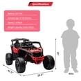 thumbnail image 3 of 12V Electric Ride on UTV Car Off-Road Car Truck Car with Remote Control, Large Seat, EVA Tires, Spring Suspension, Ride on Toys for Kids, 3 of 7