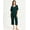 Dark Green, variant on Women's Lightweight Breathable Comfy Pajama Set, Relaxed Fit Capri Pants Sleepwear