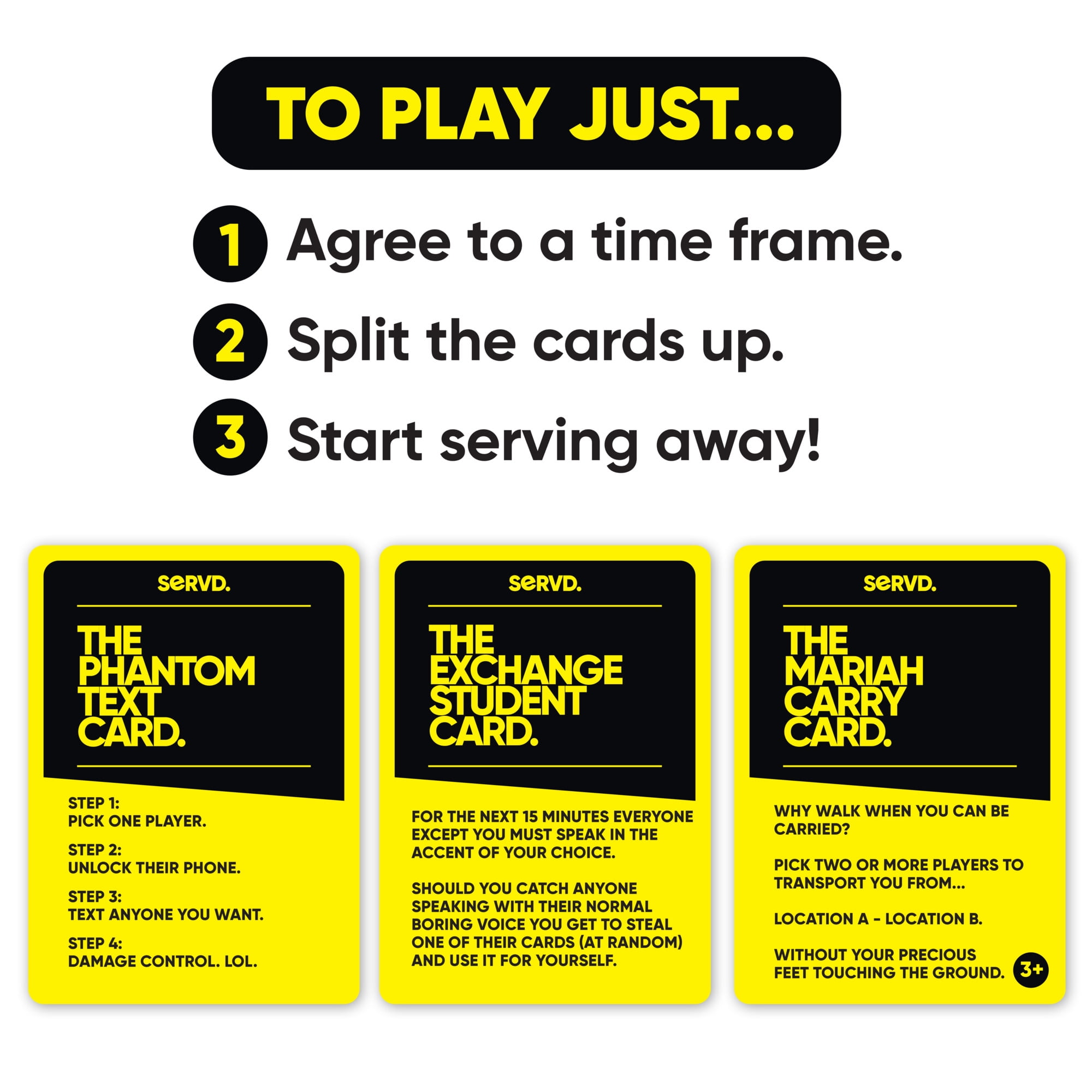 SERVD Friends Edition Party Game, Hilarious Real-Life Card Game for Adults, Ages 17 and up