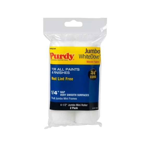 Purdy WhiteDove Jumbo Mini Roller Cover, 4-1/2 in. x 1/4 in., 2 count
