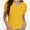 Yellow, variant on Womens Summer Tops V Neck T Shirts Swiss Dot Puff Sleeve Tops Loose Casual Tshirts