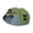 Green, variant on Large Burst Up Tent with Immediate Setup Technology, Ventilated Net Doors, Permanent for 5-8 Backpackers.